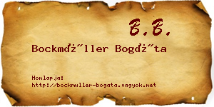 Bockmüller Bogáta névjegykártya